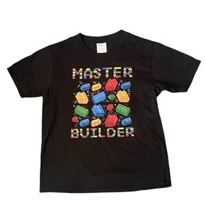 Port and Company Black Master Builder Kids Tee